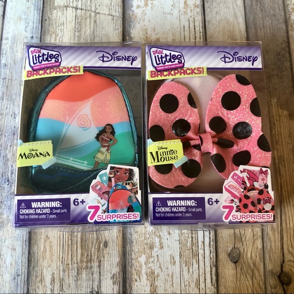 Disney Bags New Bundle Of 2 Disney Real Littles Surprise Backpacks